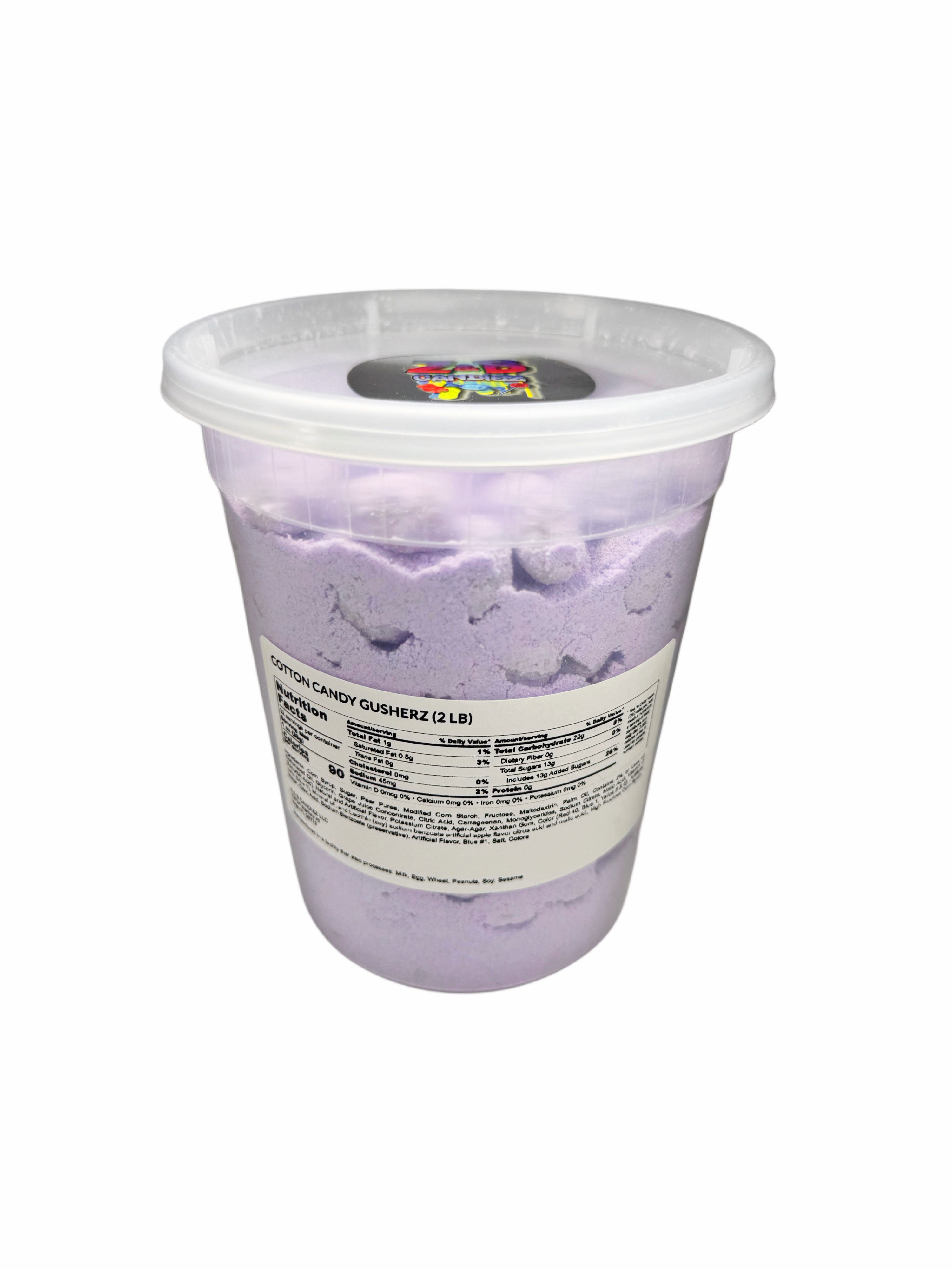 COTTON CANDY GUSHERZ (sour or sweet) (multiple sizes)