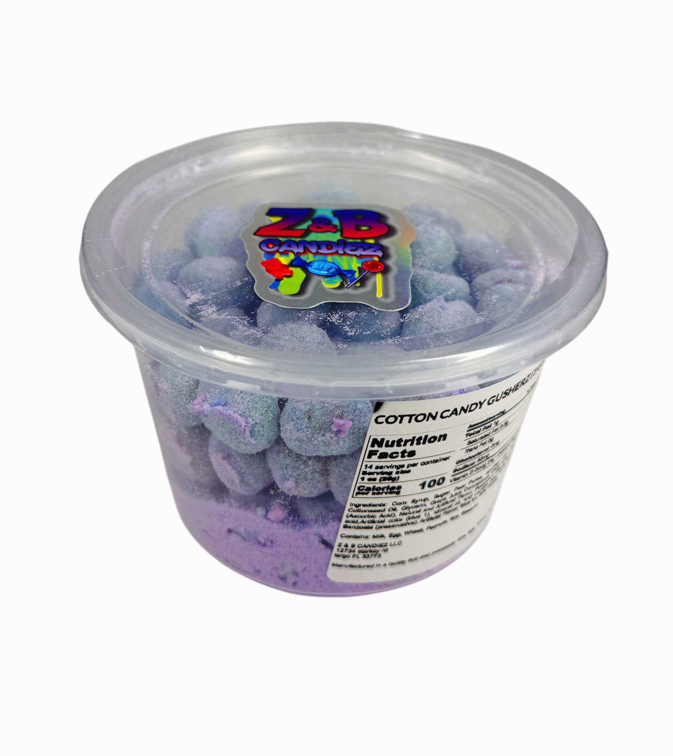 COTTON CANDY GUSHERZ (sour or sweet) (multiple sizes)